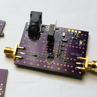 A picture of the PCB for the ADL5536